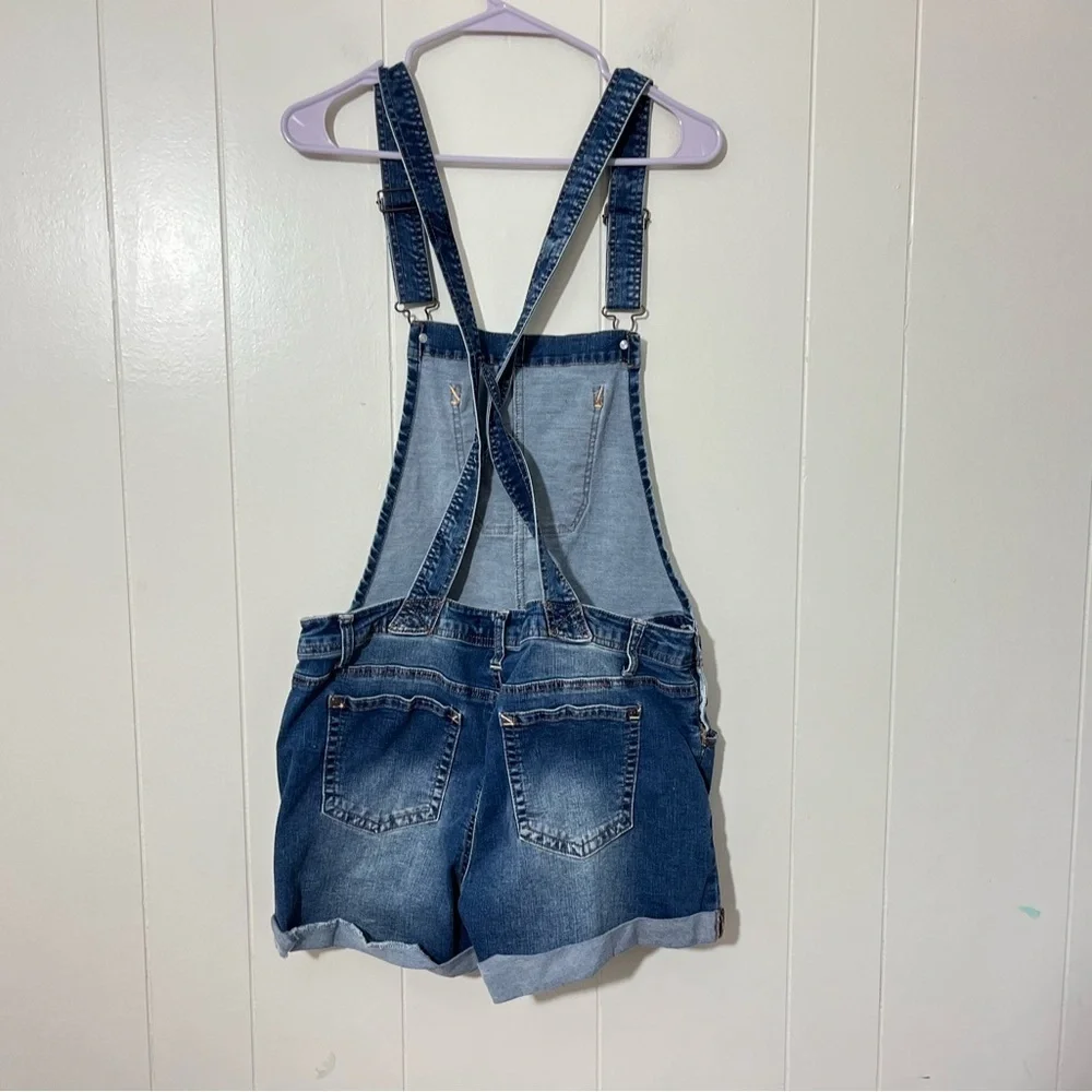 Wallflower Women's Juniors Overall Shorts Soft Size XL